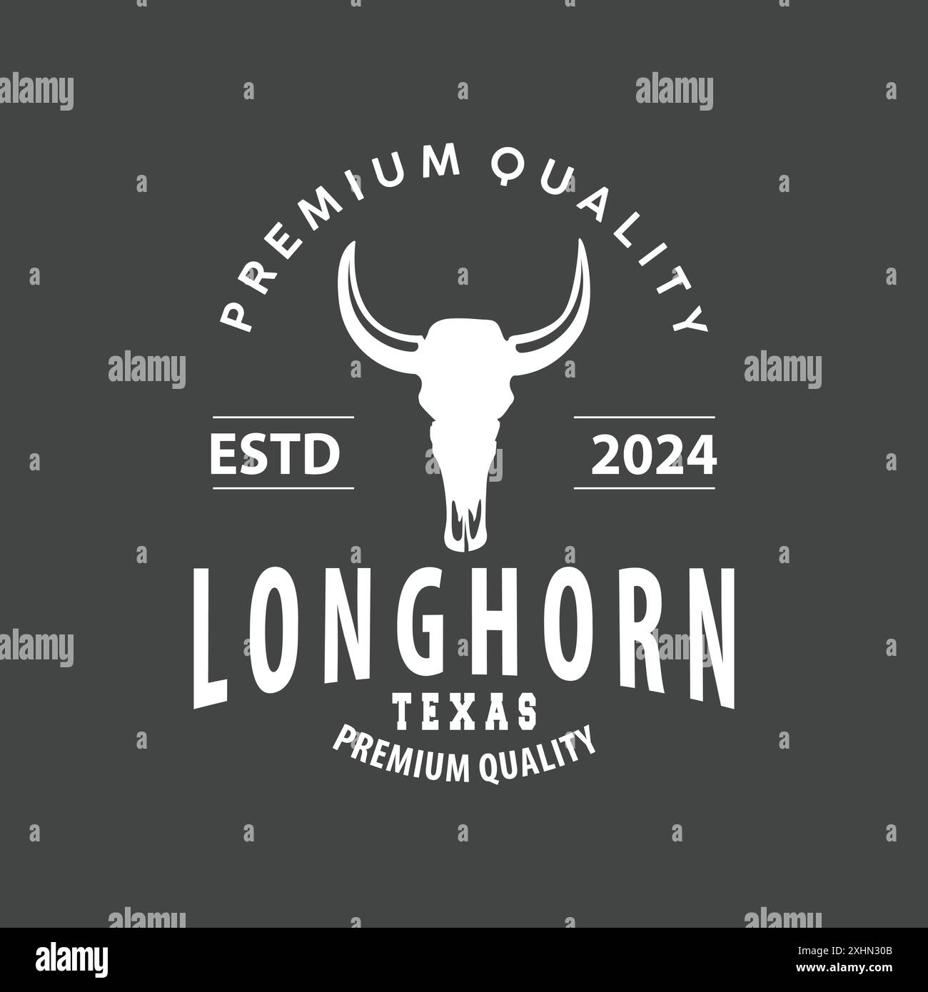 Longhorn animal logo design farm retro vintage horn minimalist simple