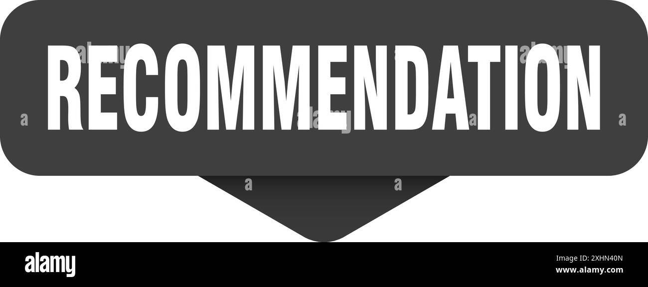recommendation sticker. recommendation sign on transparent background ...