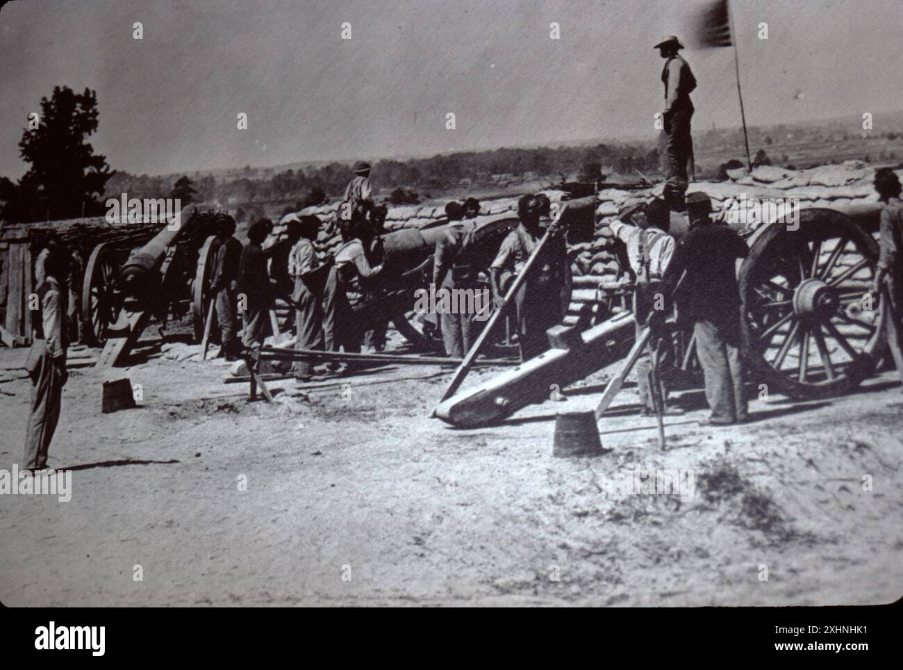Petersburg, VA USA 9/1987. Petersburg Battlefield: Siege from 6/9/1864 ...
