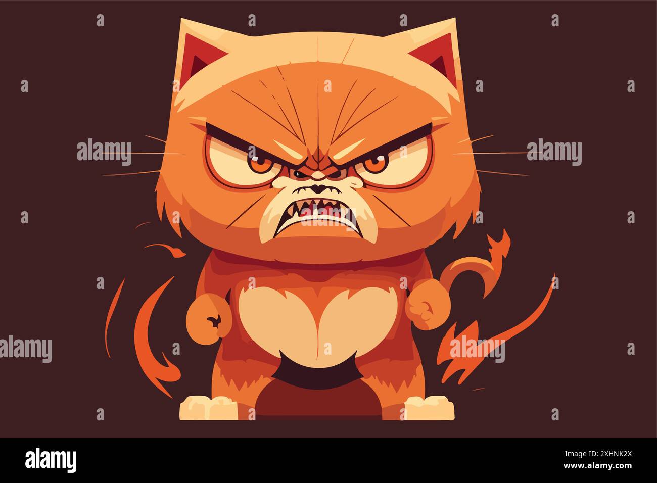 Angry cat vector illustration Stock Vector Image & Art - Alamy