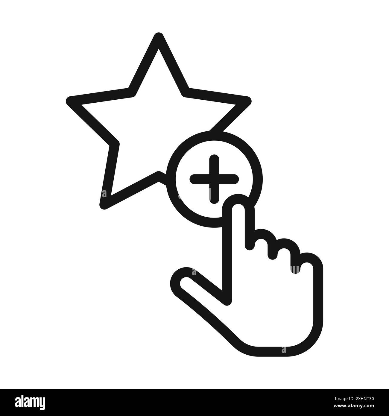 Add to favorite icon Black line art vector in black and white outline ...