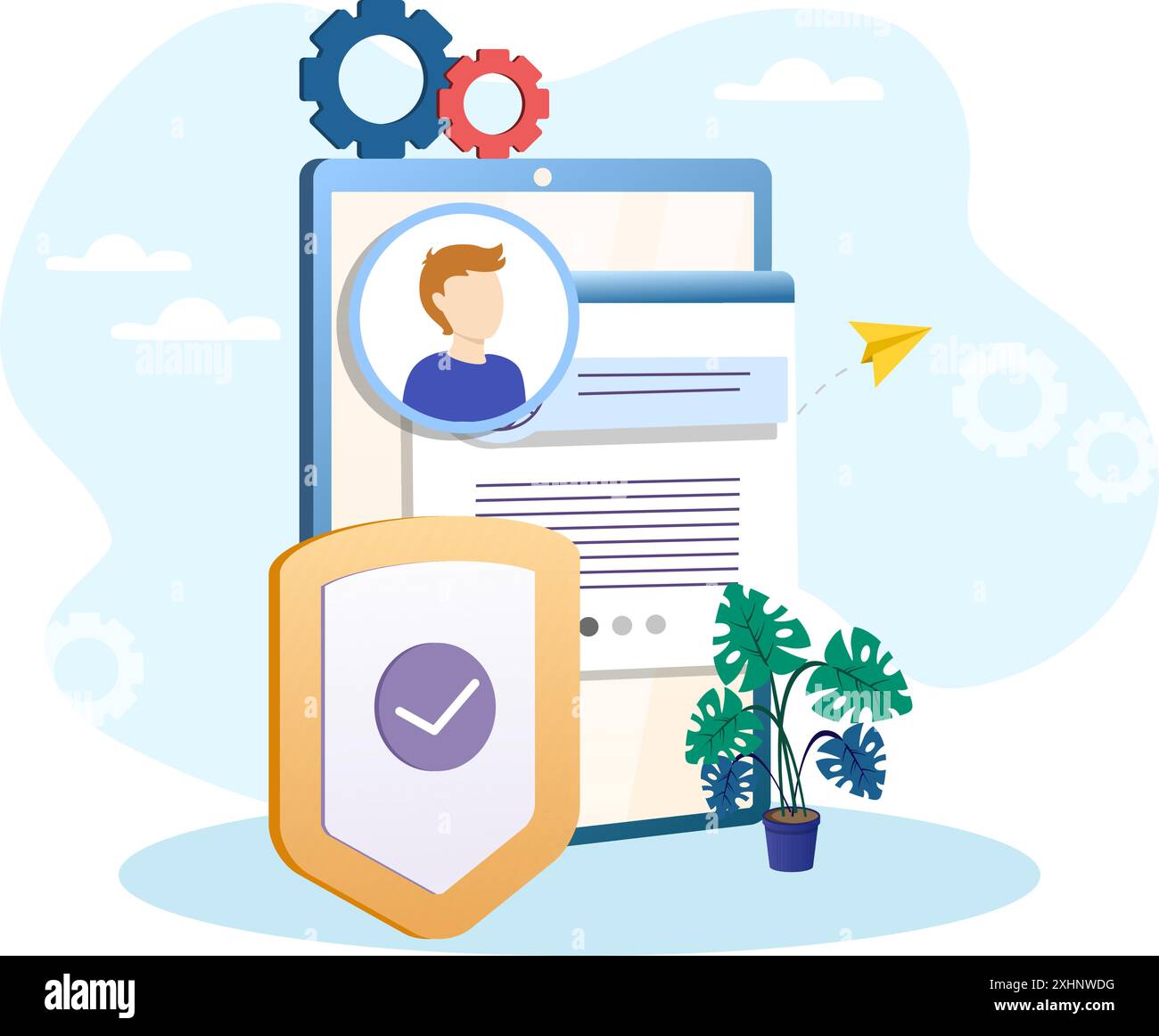 Protected by shield hi-res stock photography and images - Alamy