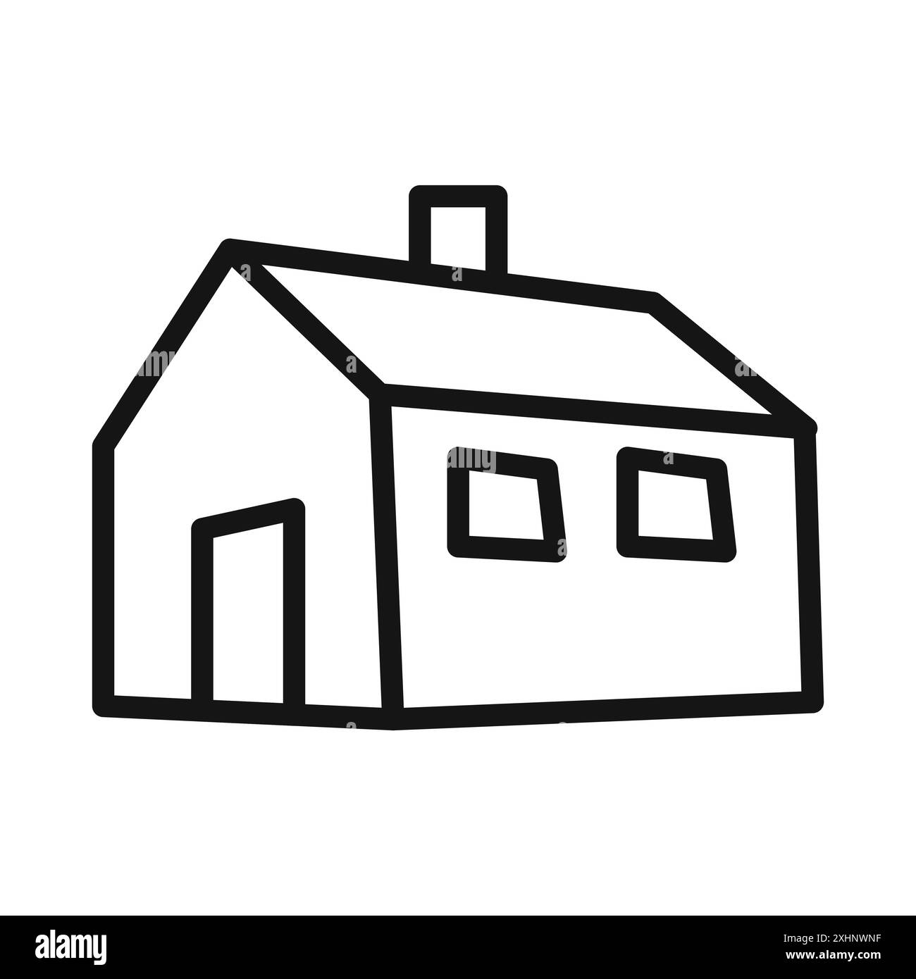 barn farm icon Black line art vector in black and white outline set