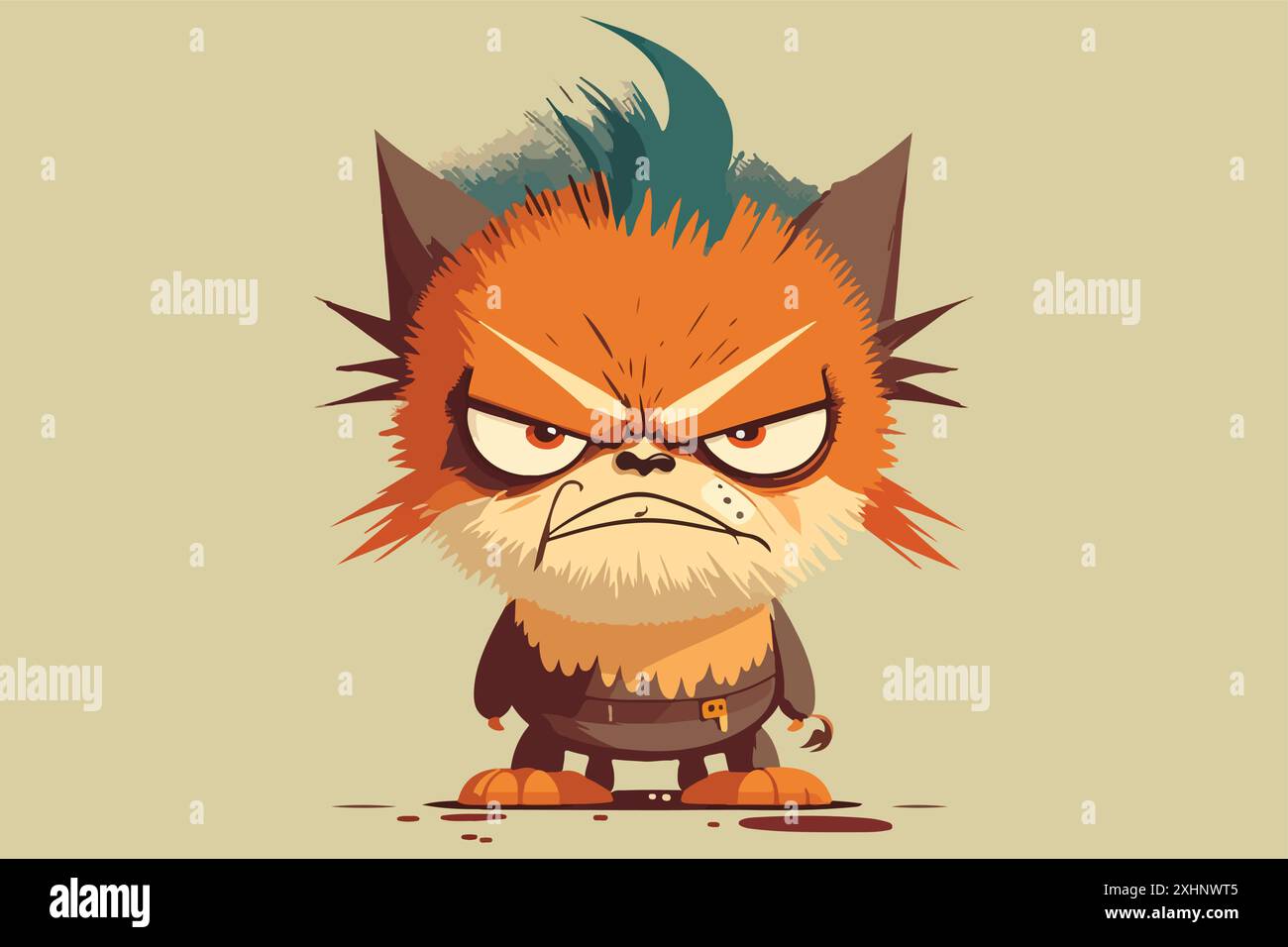 Angry cat vector illustration Stock Vector