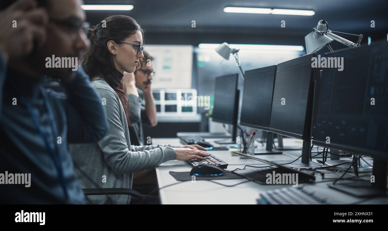 Software engineer monitoring computer hi-res stock photography and ...
