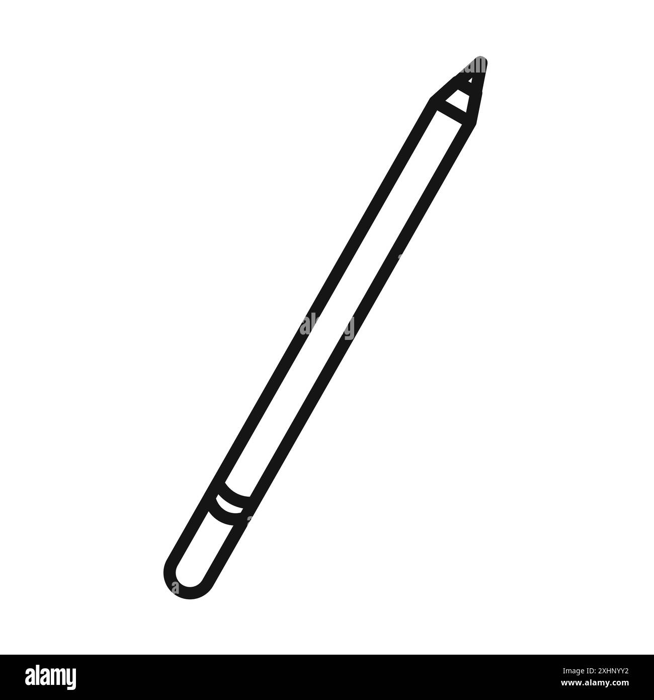 Pencil icon Black line art vector in black and white outline set ...