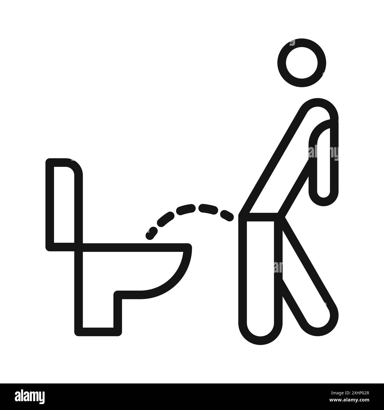 urinate Toilet urinate icon Black line art vector in black and white outline set  collection sign Stock Vector Image & Art - Alamy