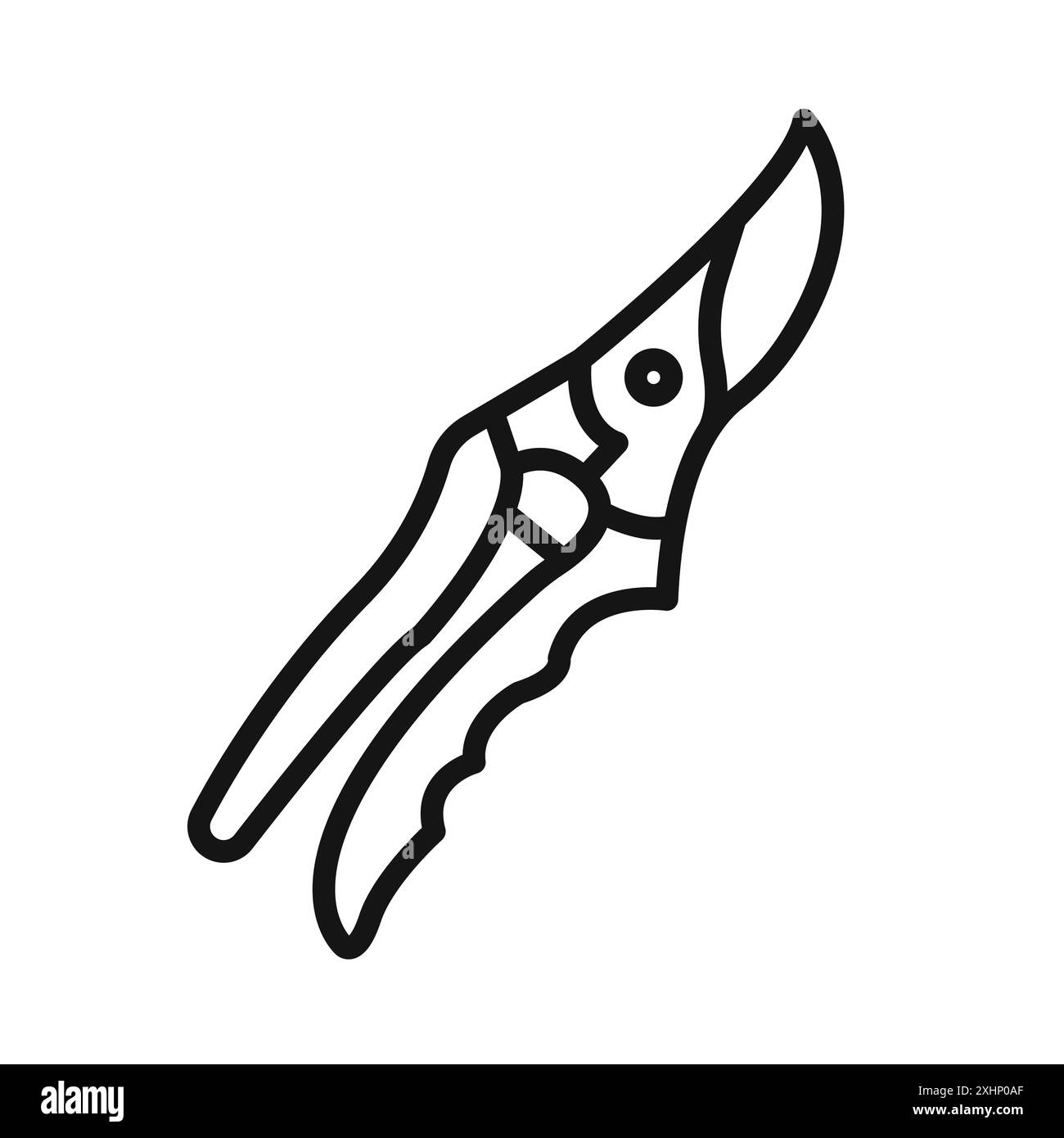 pruner icon Black line art vector in black and white outline set ...