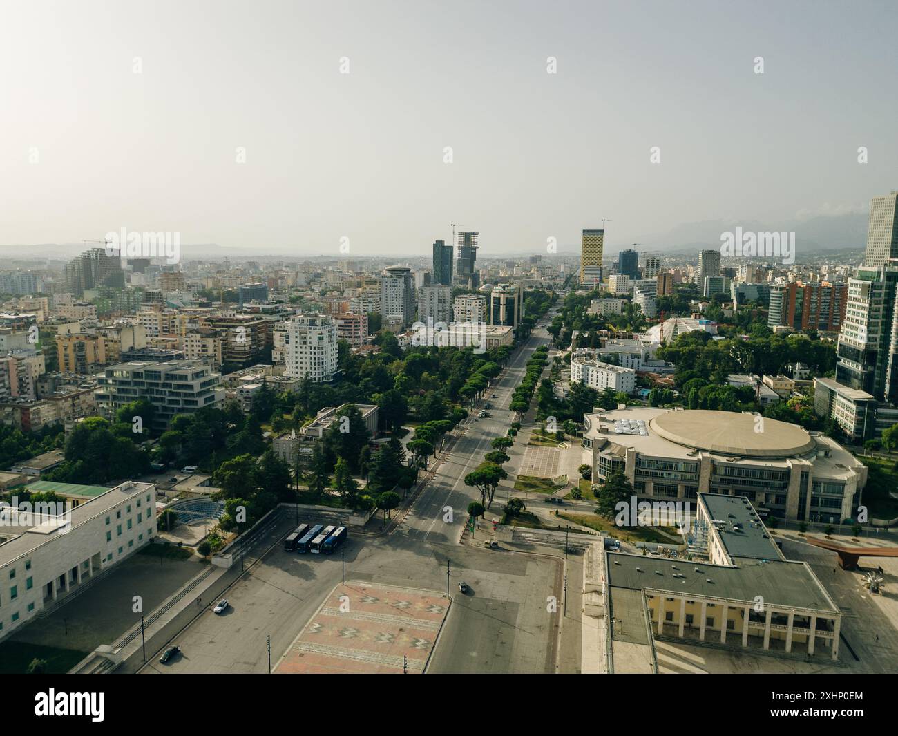 tirana-city-skyline-sunset-albania-hi-res-stock-photography-and-images