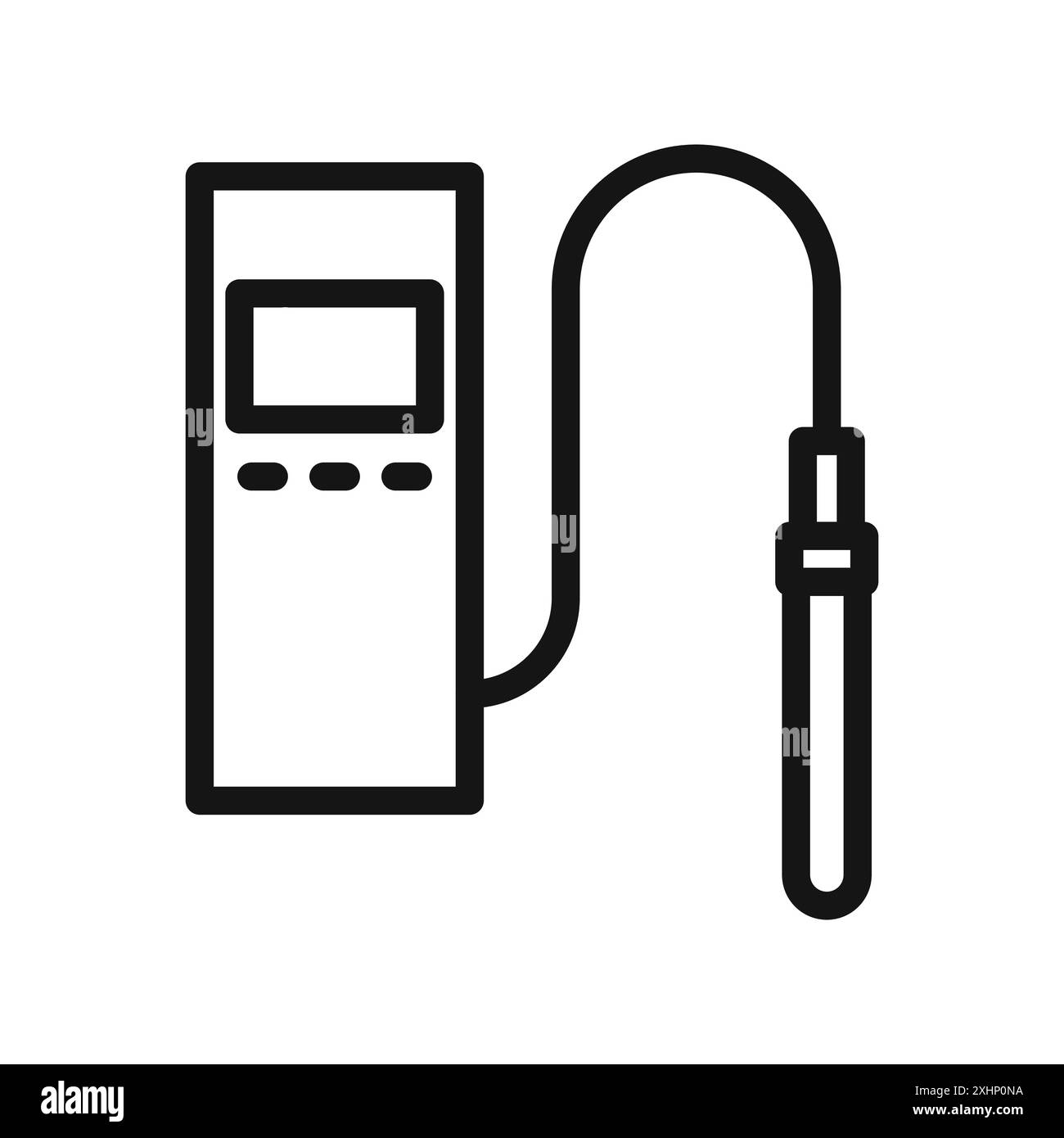 Ph Meter Icon Black line art vector in black and white outline set ...