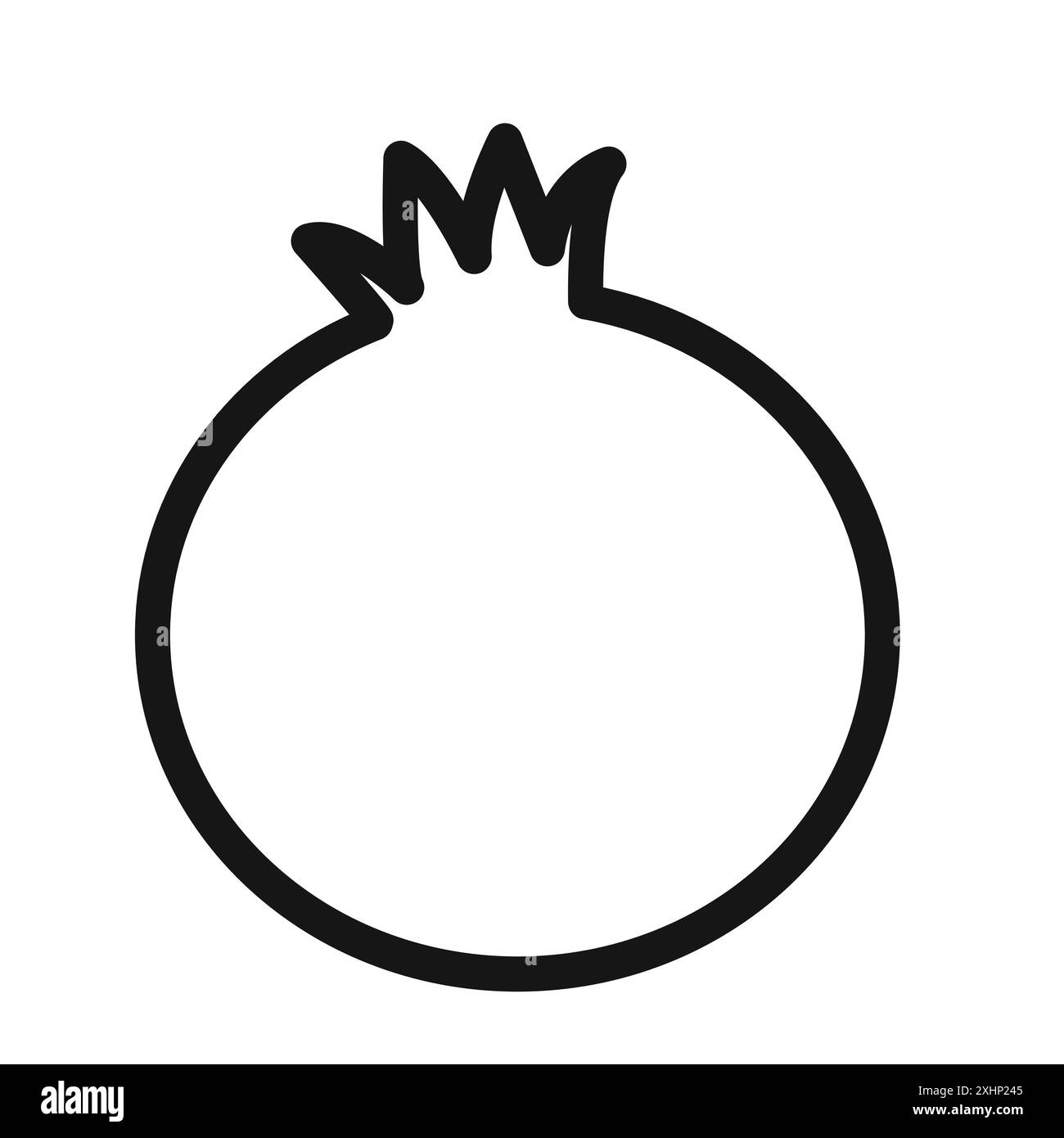 pomegranate icon Black line art vector in black and white outline set ...
