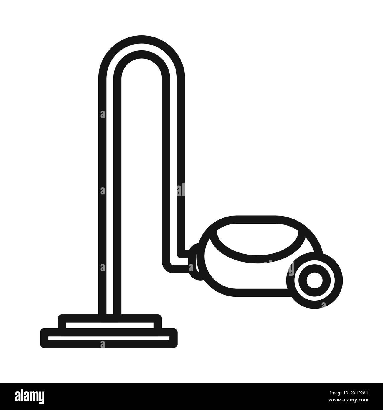 Vacuum cleaner Icon Black line art vector in black and white outline ...