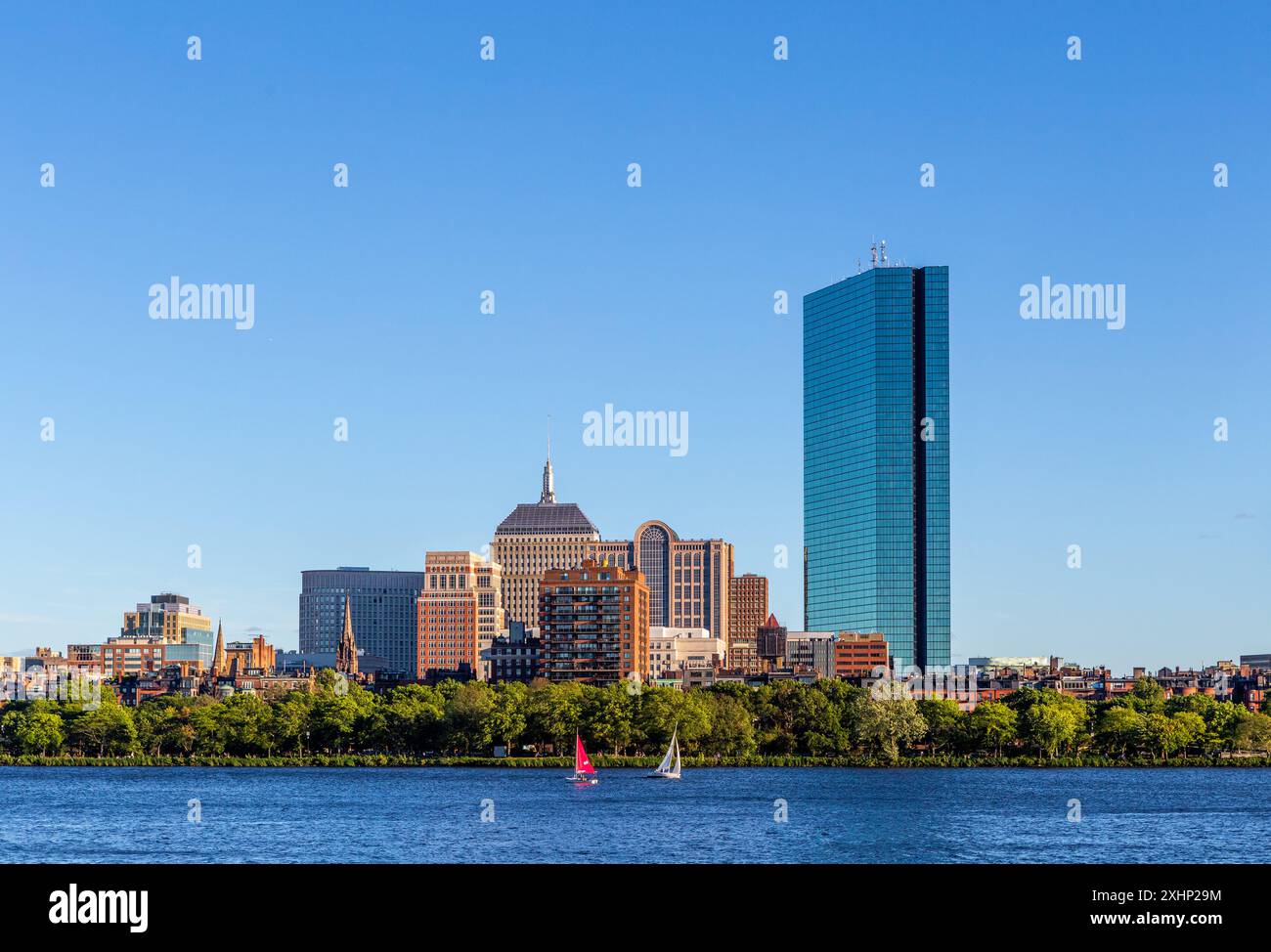 Boston Massachusetts. View across the Charles River toward Boston's ...