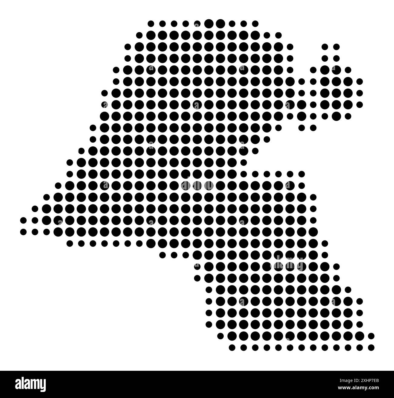Kuwaiti Pattern Abstract map of Kuwait showing the area of the country with a pattern ...
