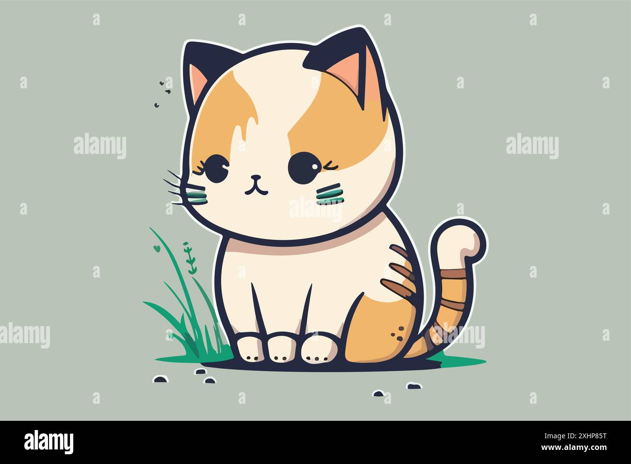 Cute Cat vector illustration Stock Vector Image & Art - Alamy