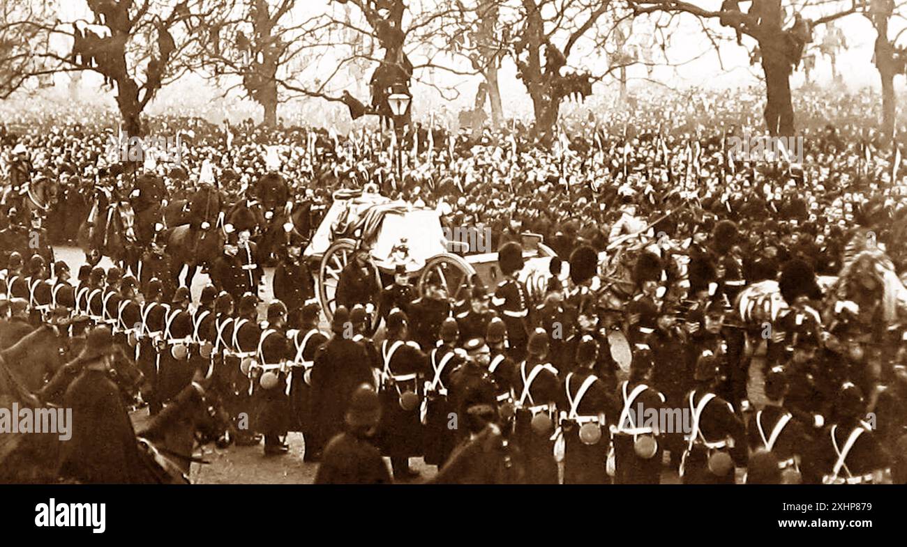 Queen Victoria's funeral cortege, Hyde Park, London, in 1901 Stock Photo