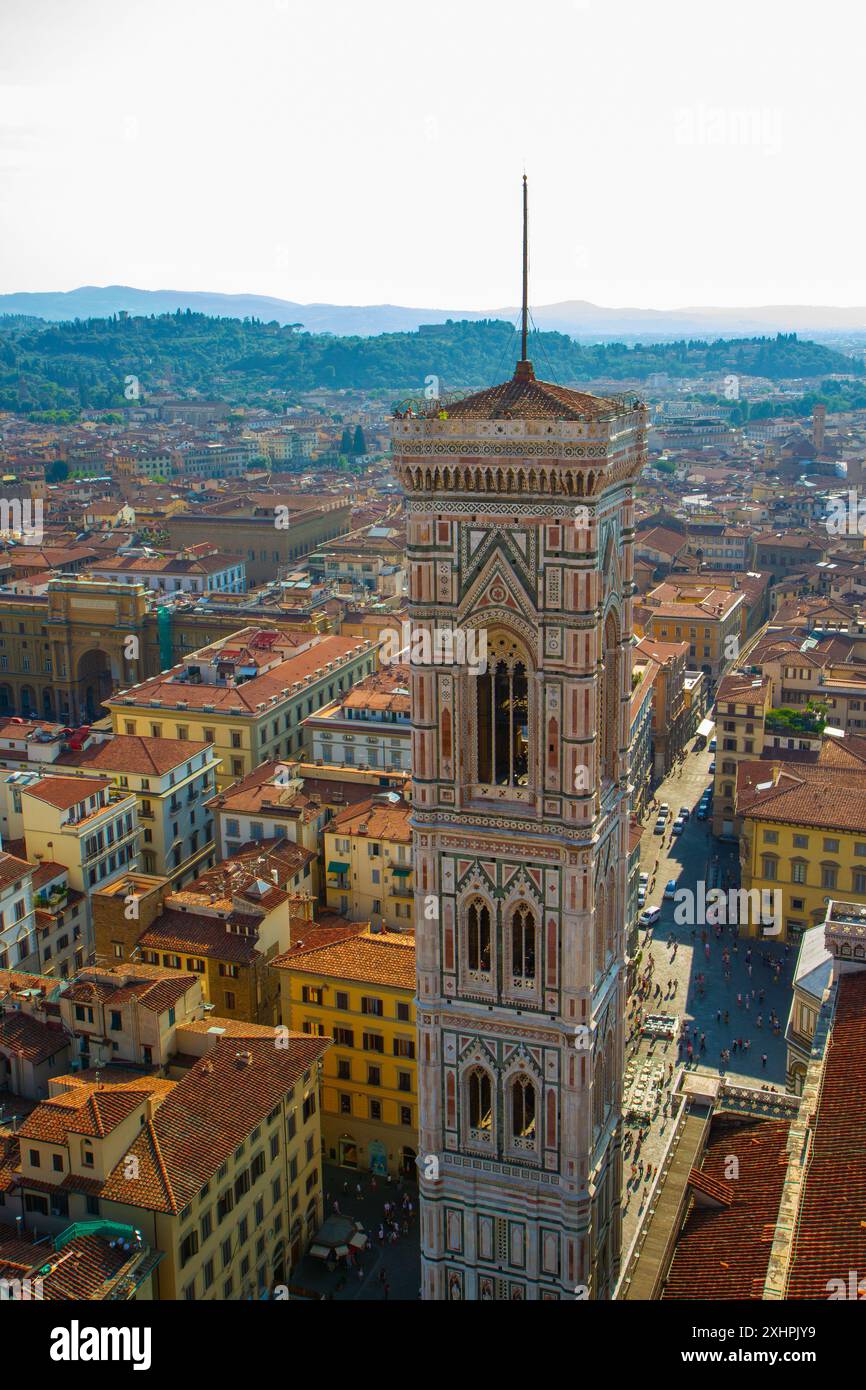 Aerial view of Florence from Brunelleschi dome of Florence Cathedral ...
