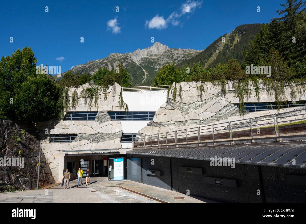 France, Haute Savoie, Mont Blanc massif, Chamonix town the entrance to the Tairraz space alley of the Rector Payot Stock Photo