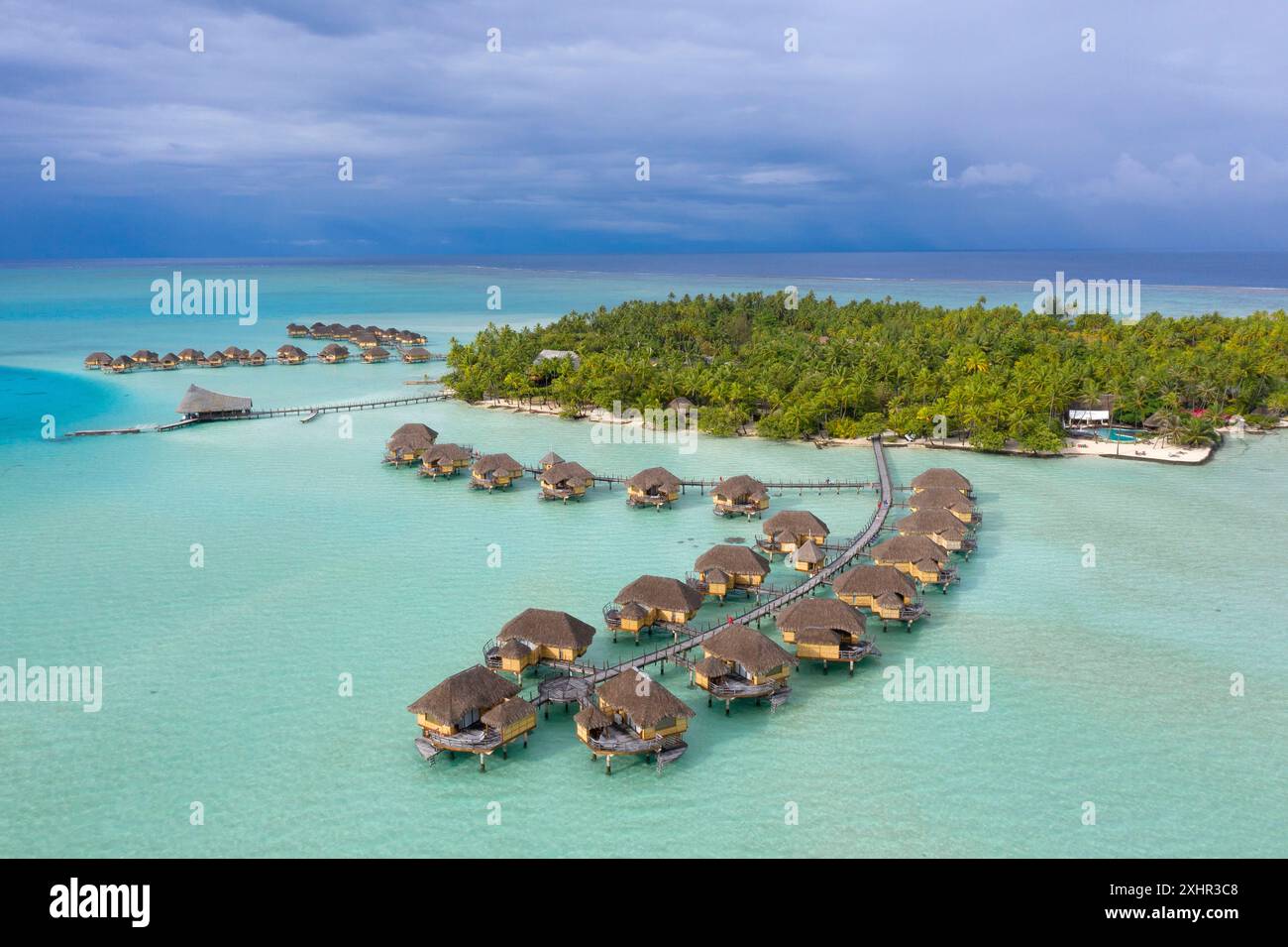 French Polynesia, Taha'a island, the Taha'a Pearl Resort hotel with ...