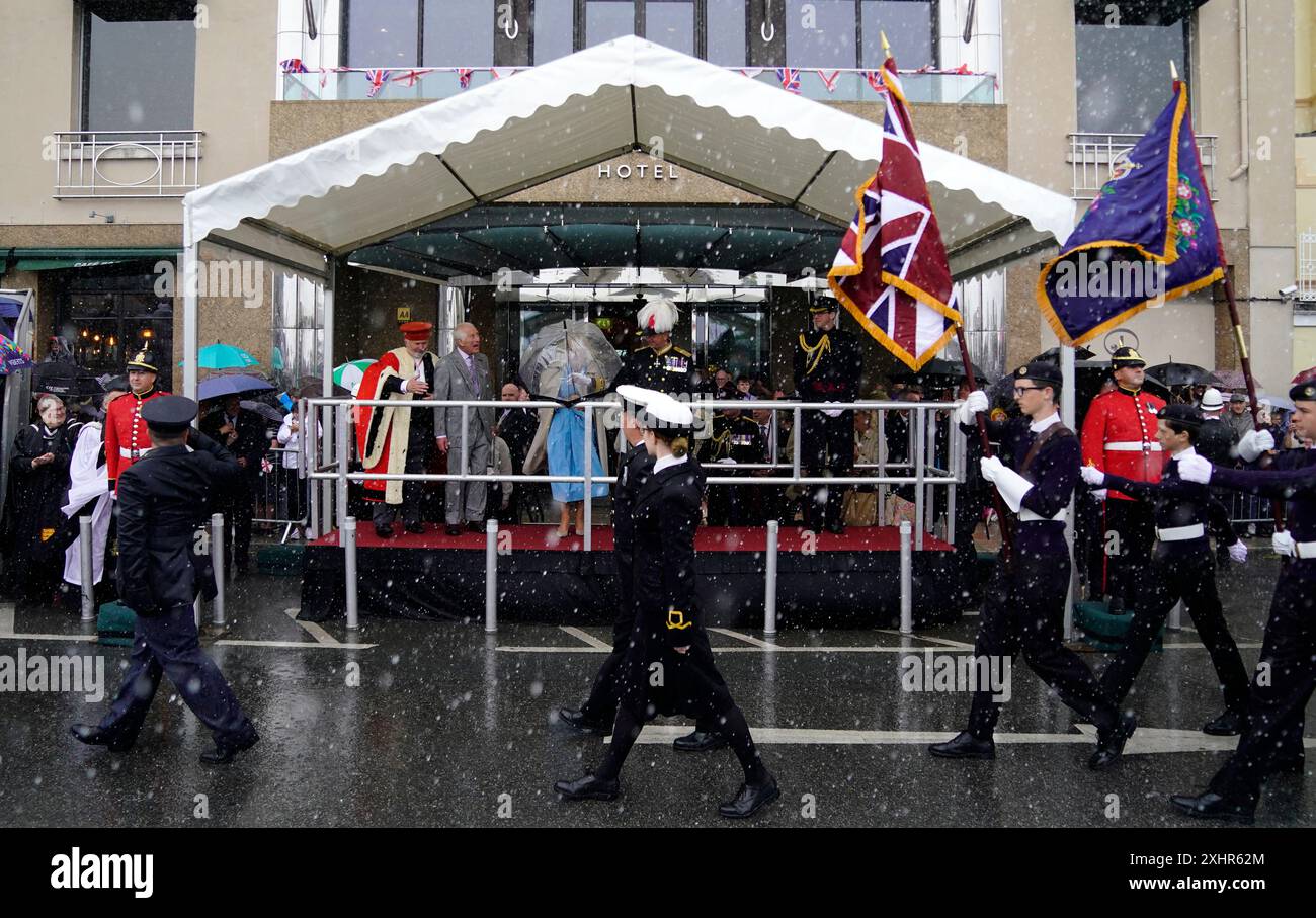 King Charles III, Queen Camilla and LieutenantGovernor of Jersey Vice