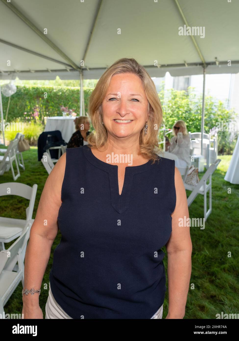 Maria Moore attends Victoria Schneps and Geraldo Rivera Summer Soiree for  Lifes WORC at Victoria Schneps home in Quogue, NY on July 14, 2024 (Photo  by David Warren Sipa? USA) Credit: Sipa