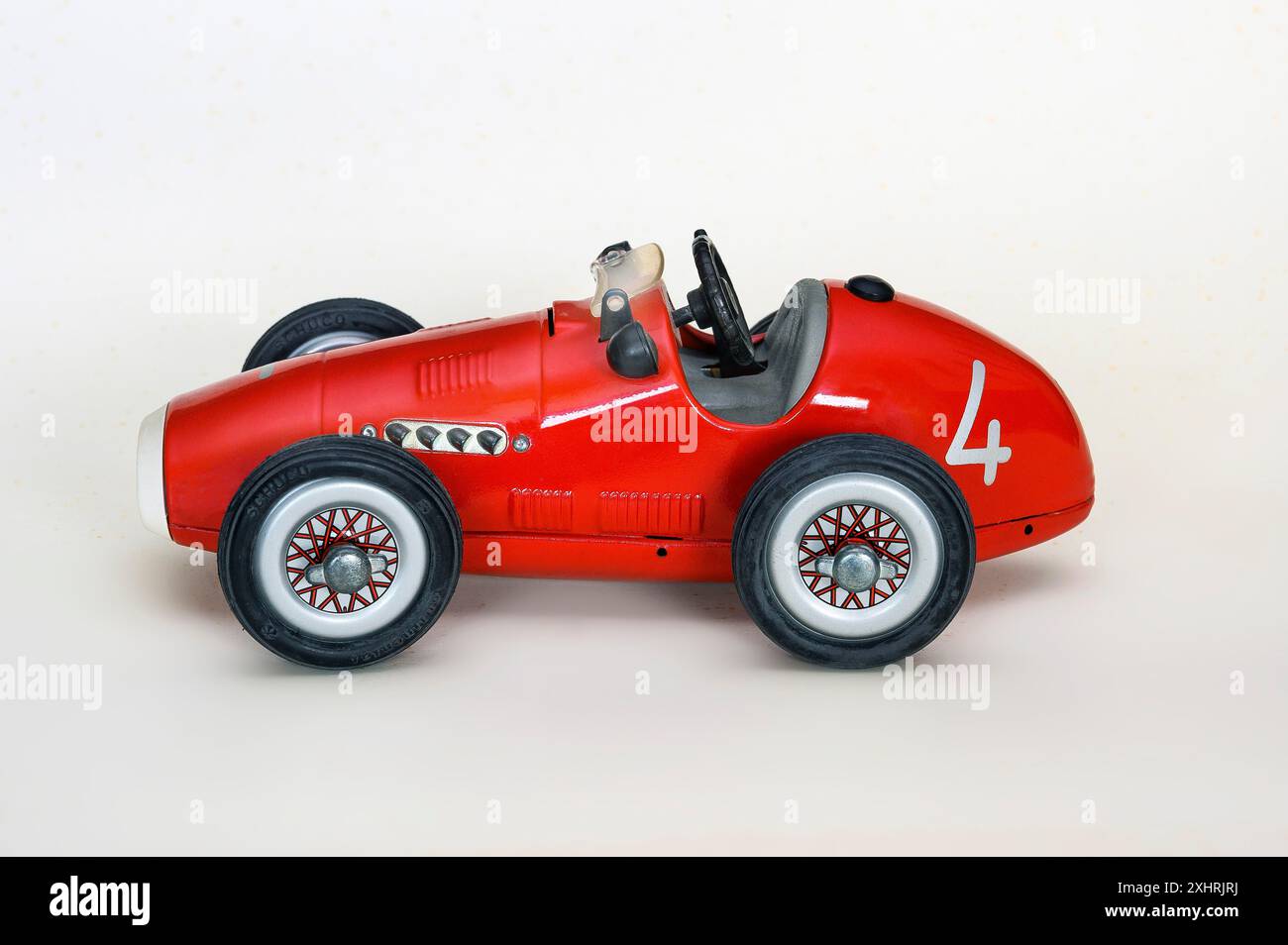 Model car, old red Schuco Grand Prix Racer 1070 Ferrari 4, Bavaria ...