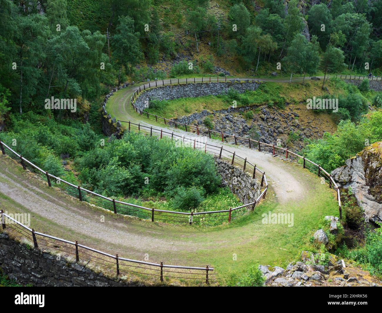 Vindhellavegen, Old historical road near Lærdal in Norway Stock Photo ...