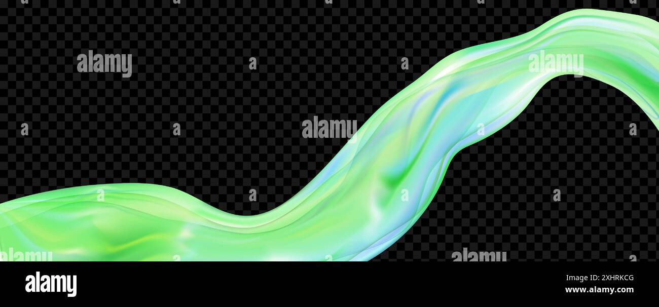 Dynamic spectrum ribbon. Abstract holographic wave. Flow iridescent ...
