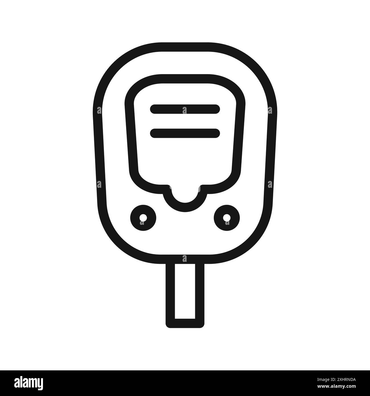 blood glucose icon Black line art vector in black and white outline set collection sign Stock Vector