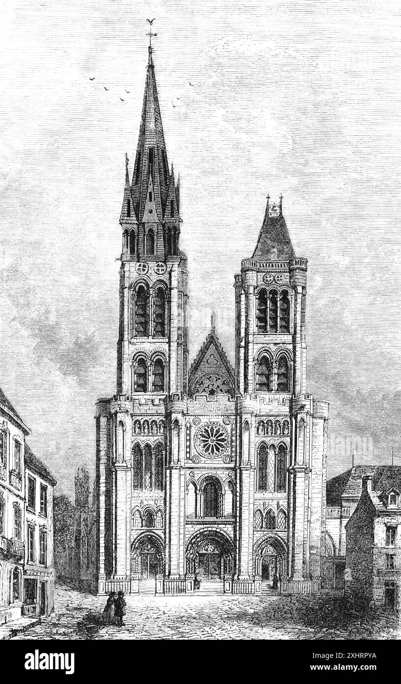 Tirage Vintage De La Basilique De Saint-Denis, Vers 1890 - Format 12x16 Cm