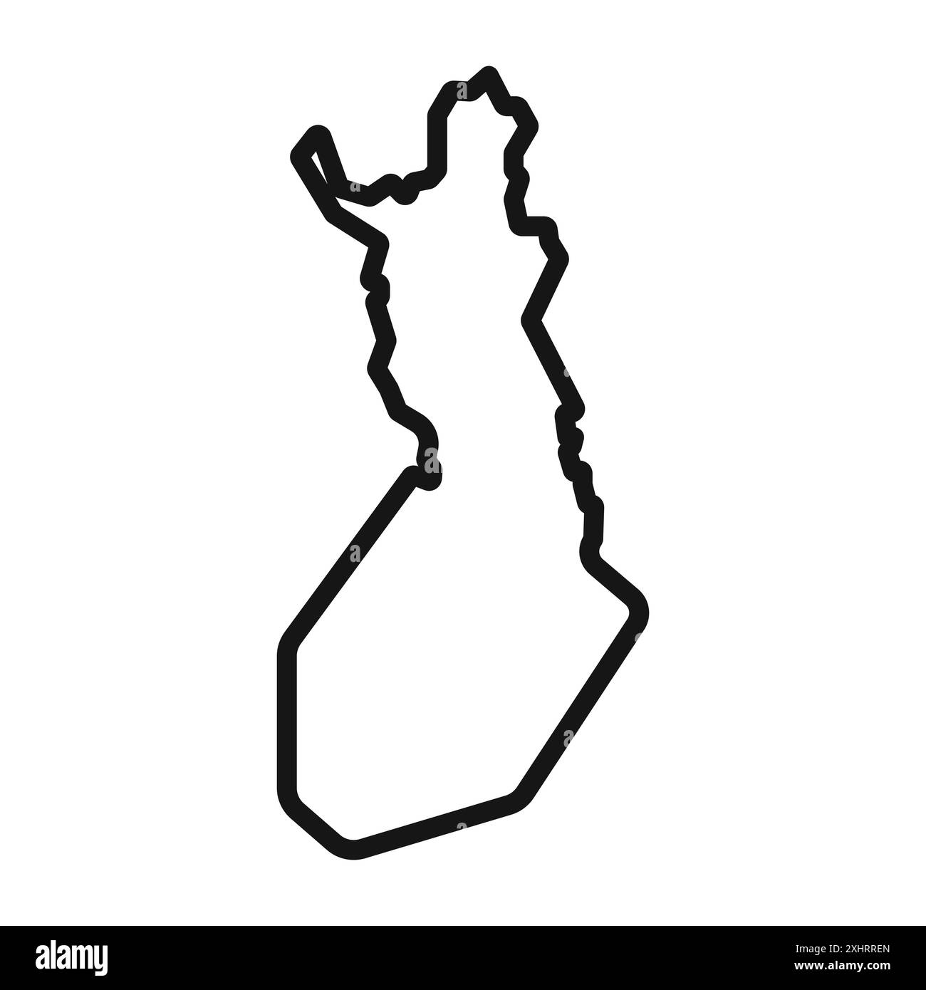 map of Finland icon Black line art vector in black and white outline set collection sign Stock Vector