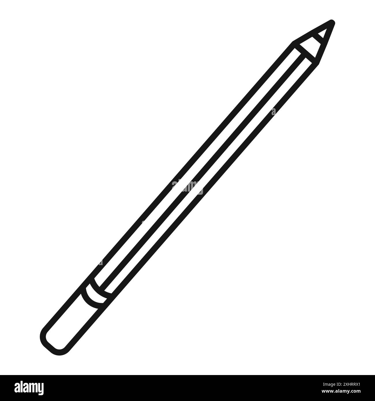 Pencil icon Black line art vector in black and white outline set ...