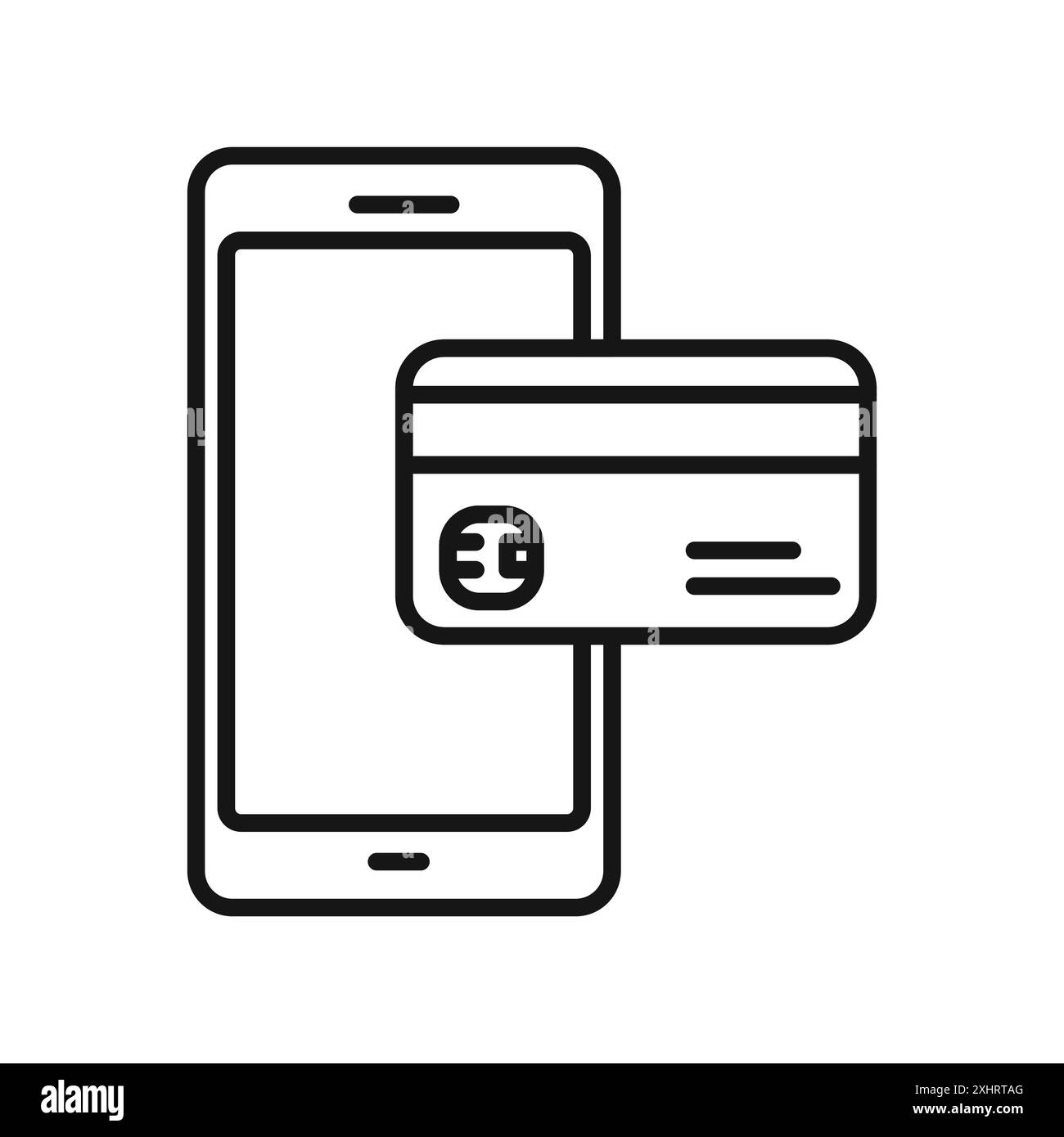 Payment method icon Black line art vector in black and white outline set collection sign Stock Vector