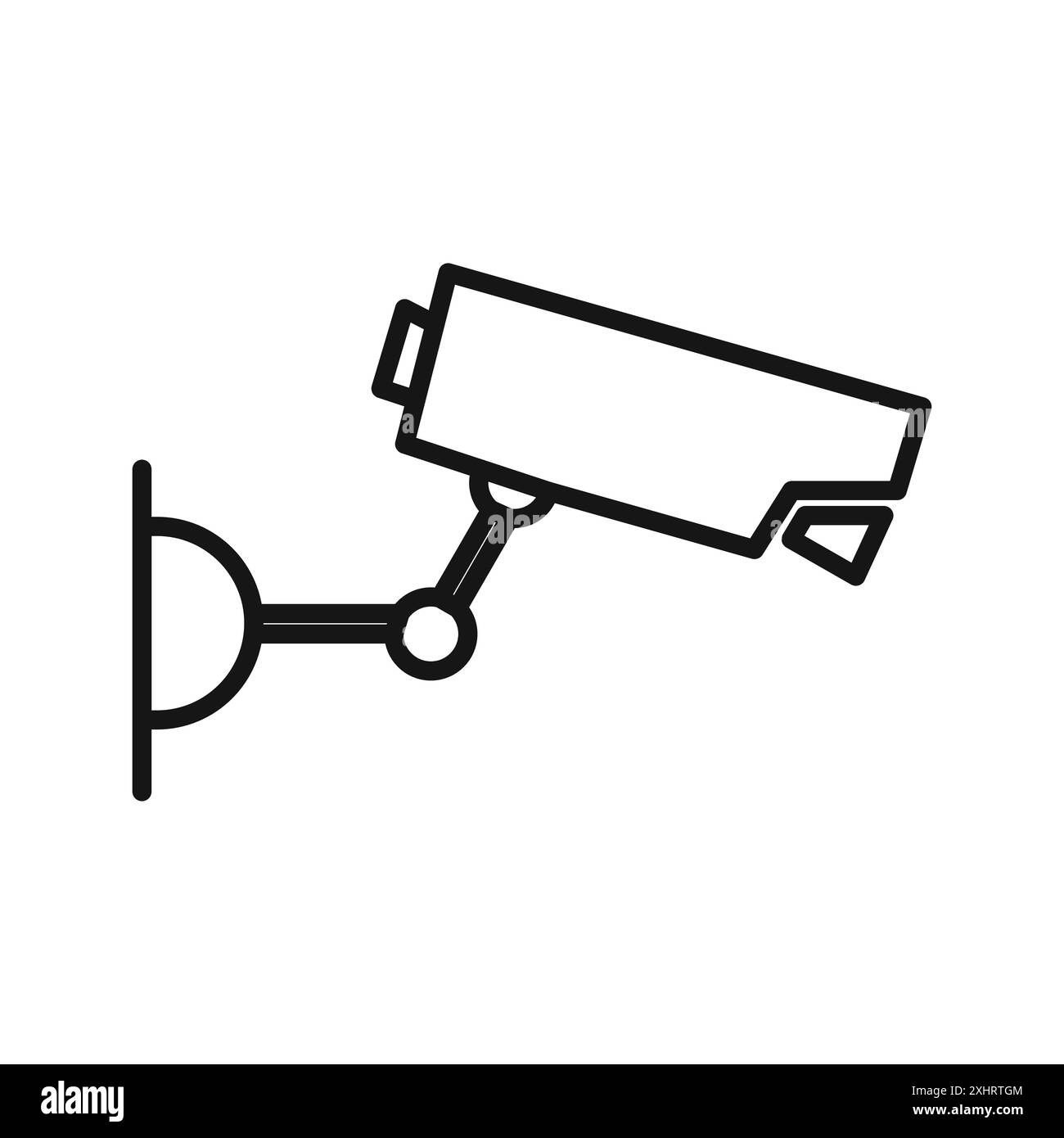 surveillance icon Black line art vector in black and white outline set ...