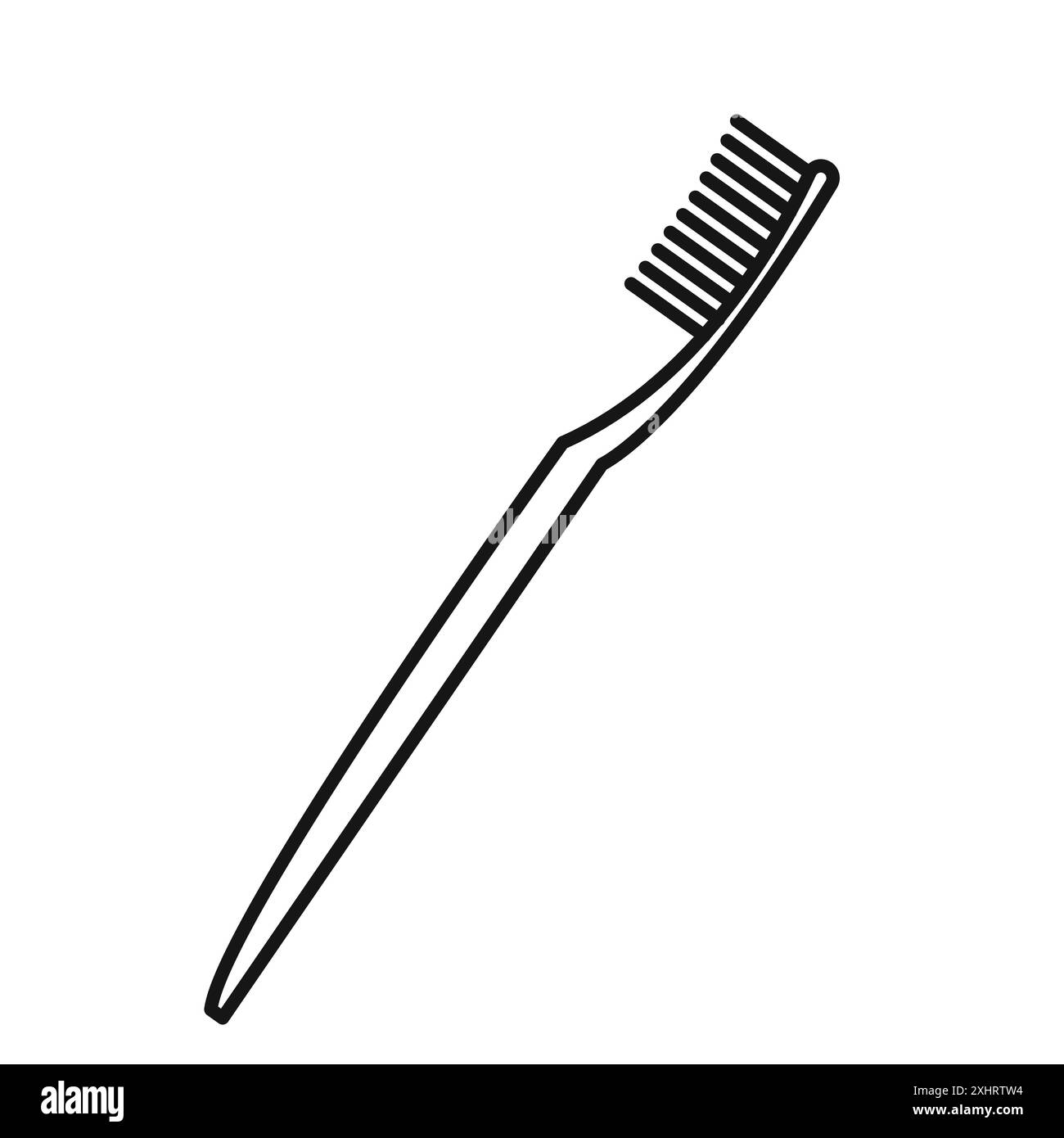 tooth brush icon (2) Black line art vector in black and white outline ...