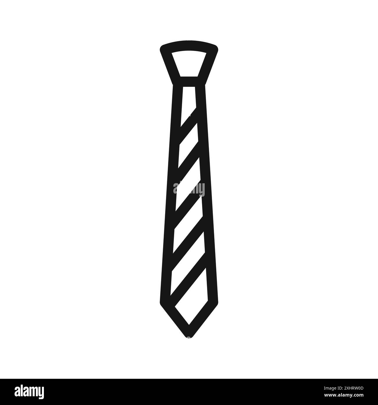 Tie icon Black line art vector in black and white outline set ...