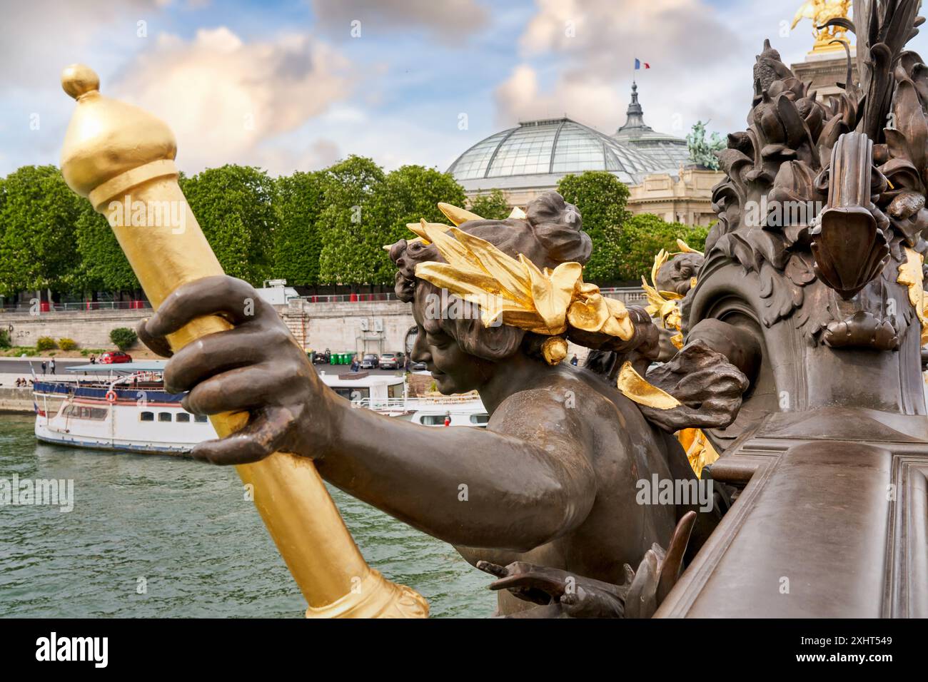 Pont Alexandre III, Grand Palais, Paris, France Stock Photo