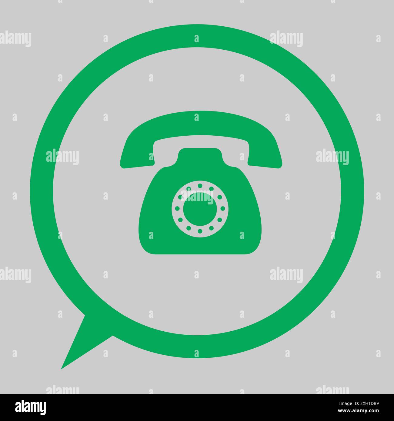 Flat telephone or mobile phone symbol Stock Vector