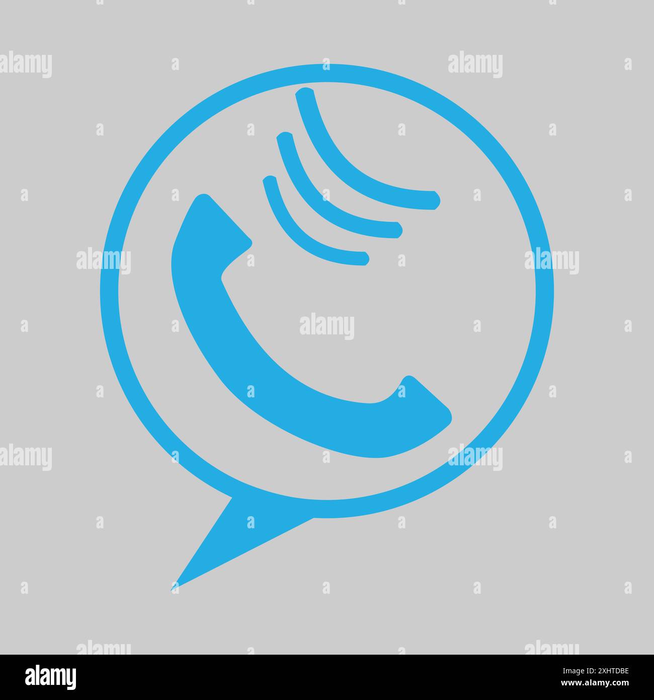 Flat telephone or mobile phone symbol Stock Vector