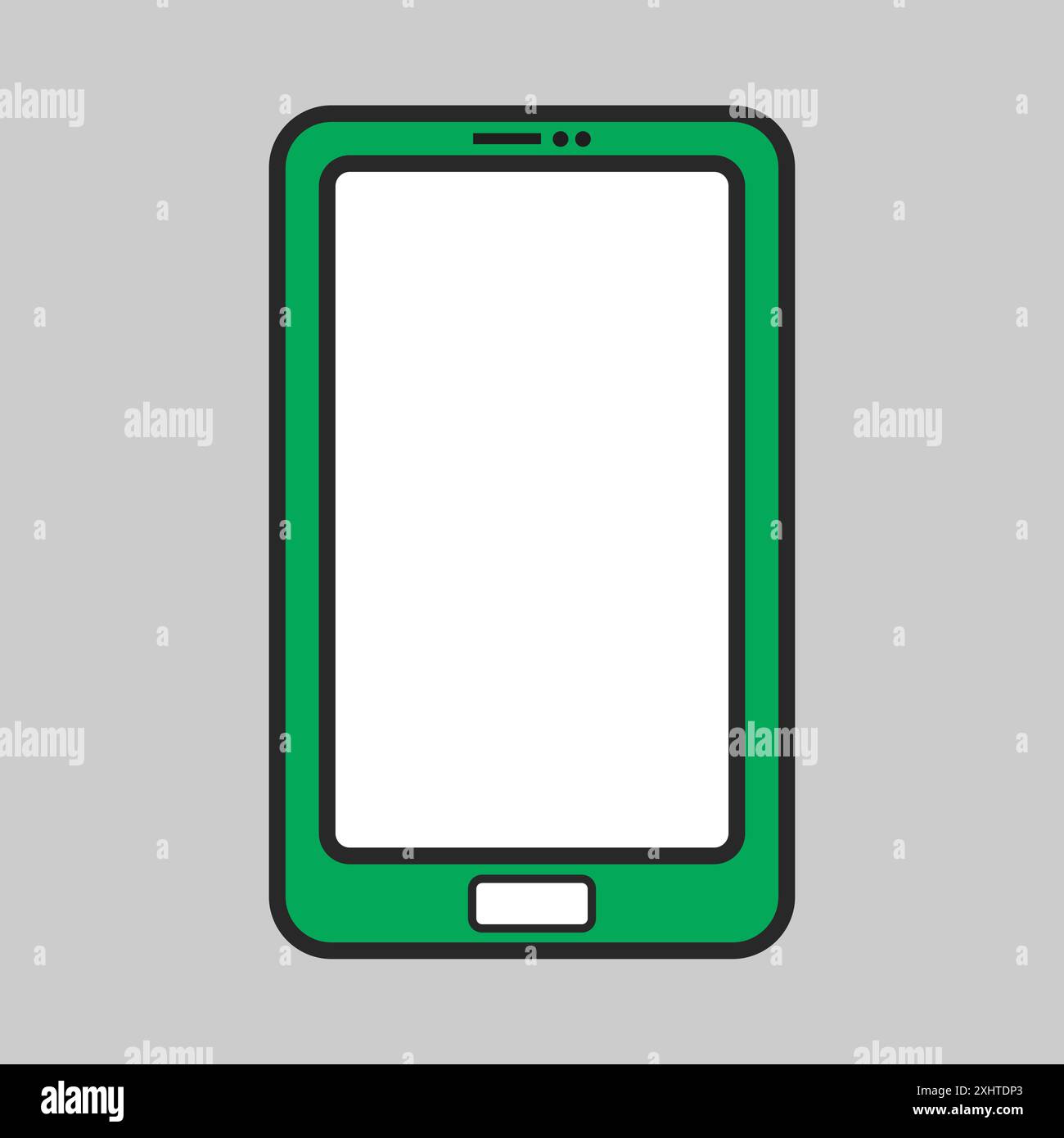 Flat telephone or mobile phone symbol Stock Vector