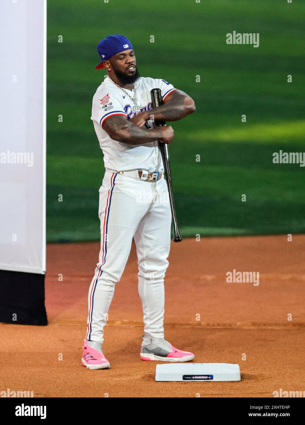 Texas Rangers Outfielder Adolis Garcia (53) Is Introduced During The