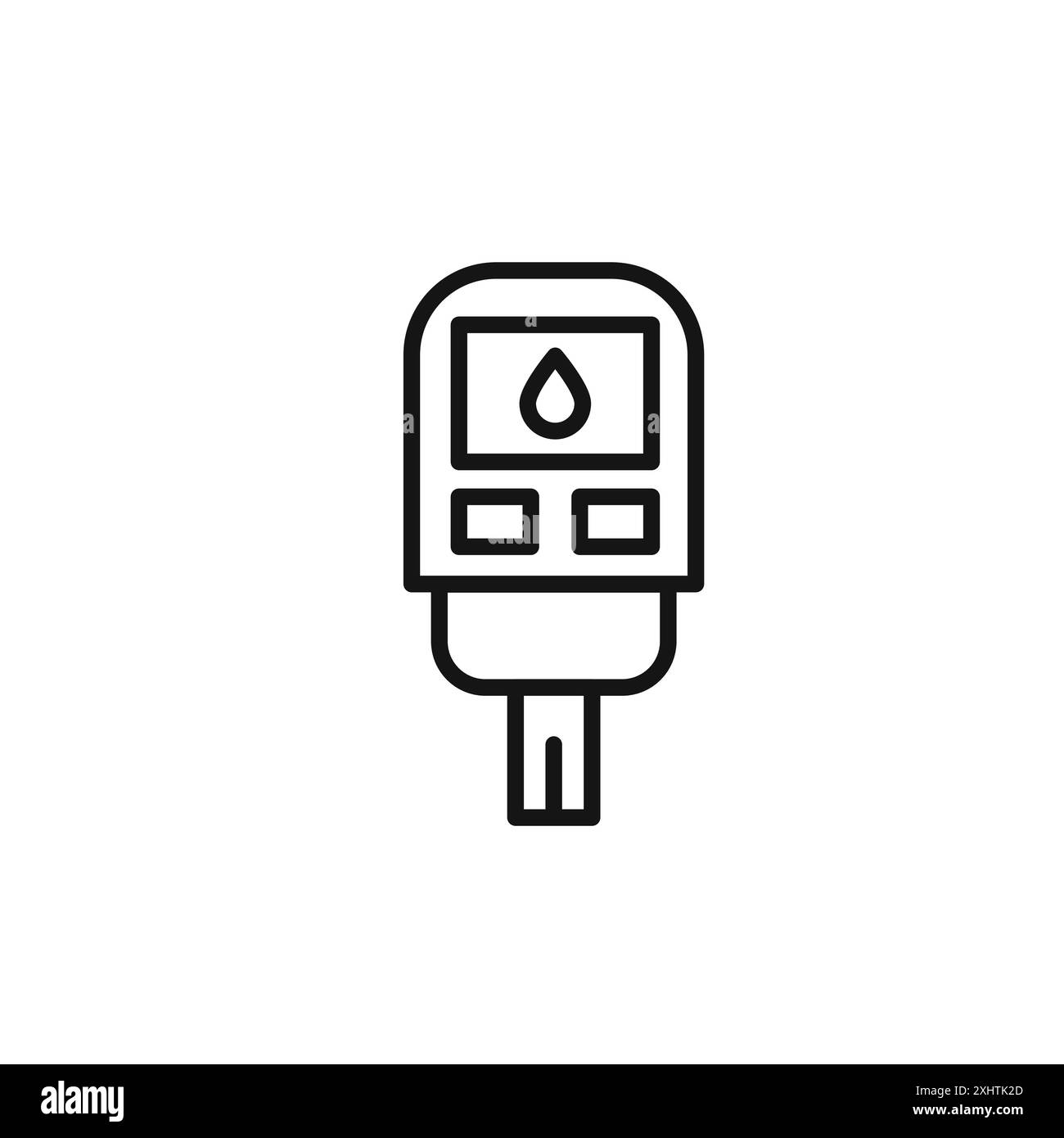 blood glucose icon outline collection or set in black and white Stock Vector