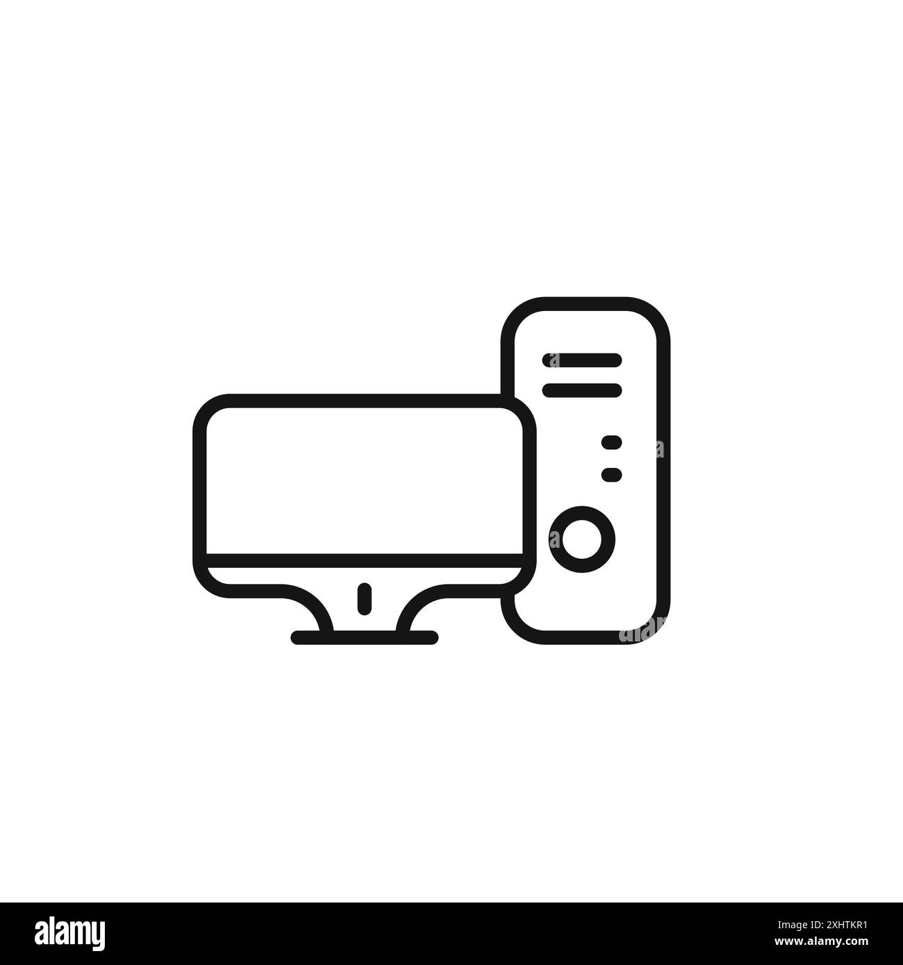 Desktop computer Black and White Stock Photos & Images - Alamy