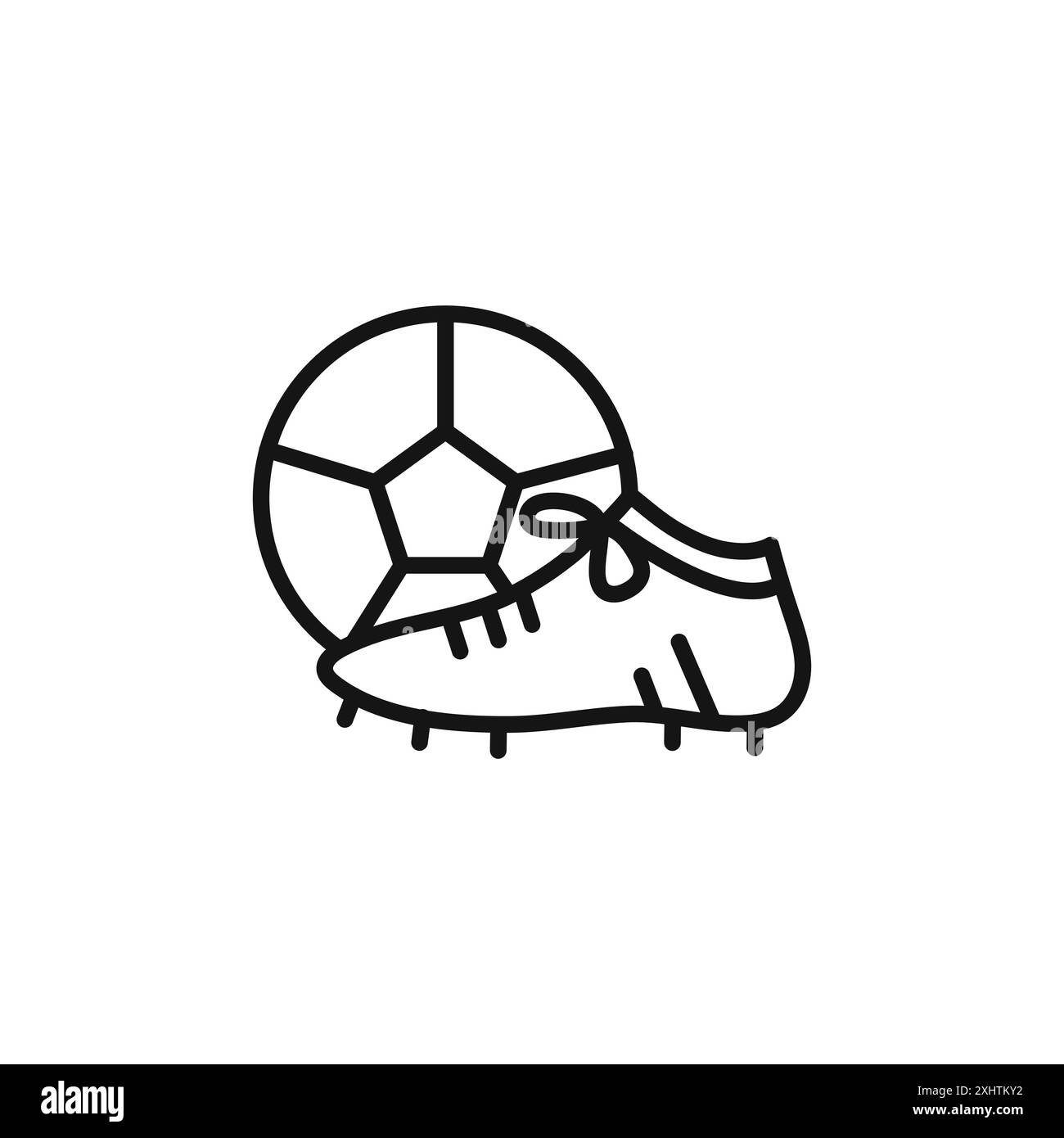football soccer shoes icon outline collection or set in black and white