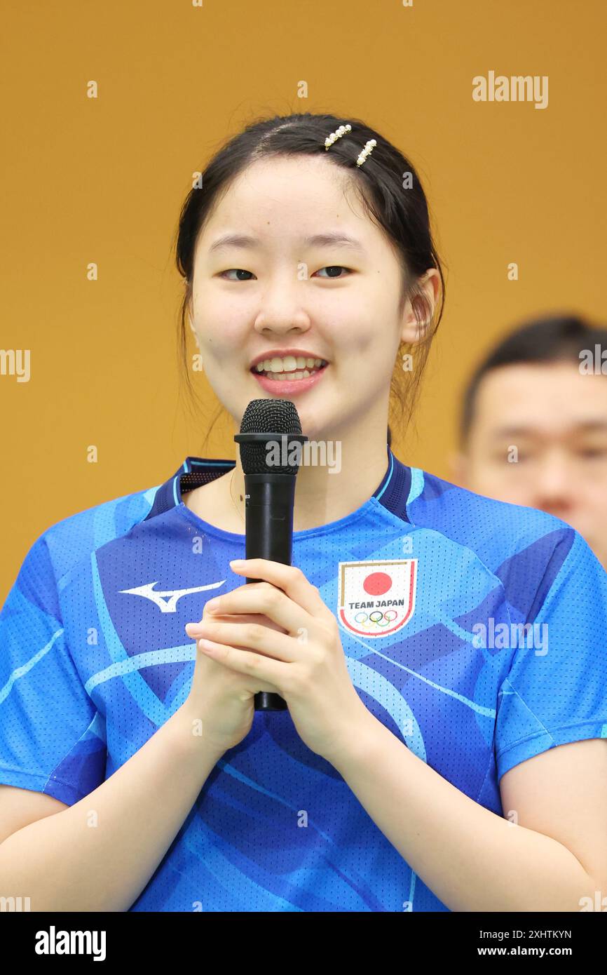 Tokyo, Japan. 12th July, 2024. Miwa Harimoto (JPN) Table Tennis Japan