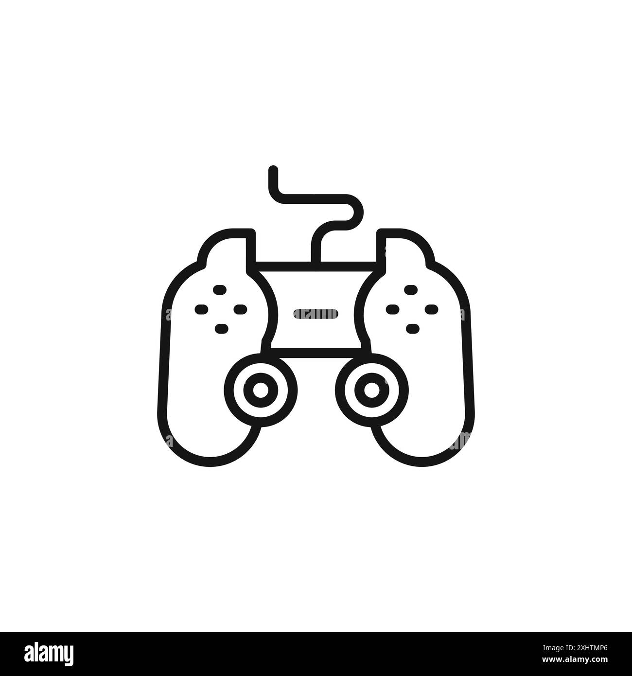 Joystick icon outline collection or set in black and white Stock Vector ...