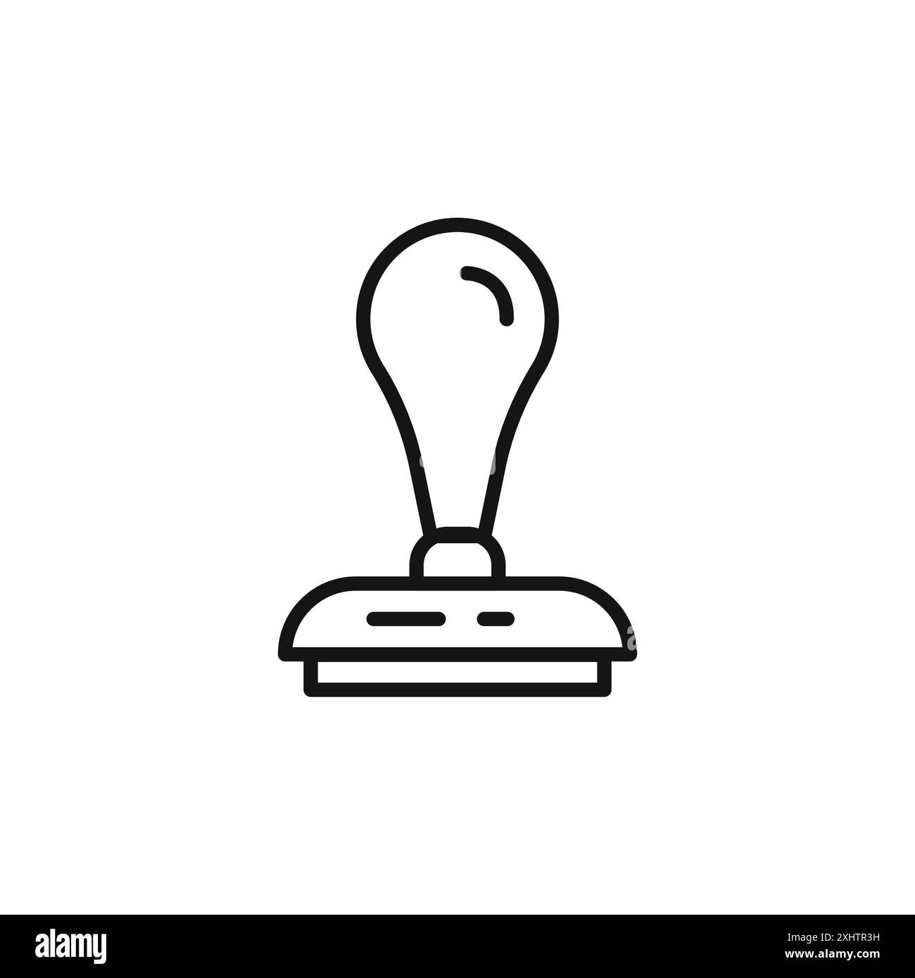 Rubber Stamp icon outline collection or set in black and white Stock ...