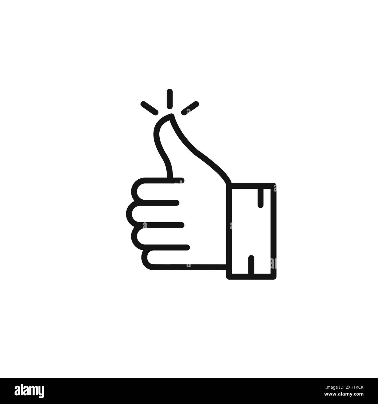 Thumbs Up icon outline collection or set in black and white Stock ...