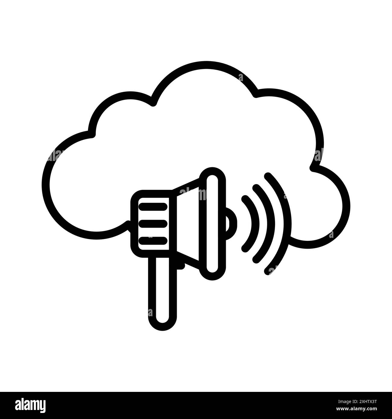 Cloud Marketing icon linear logo mark set collection in black and white ...