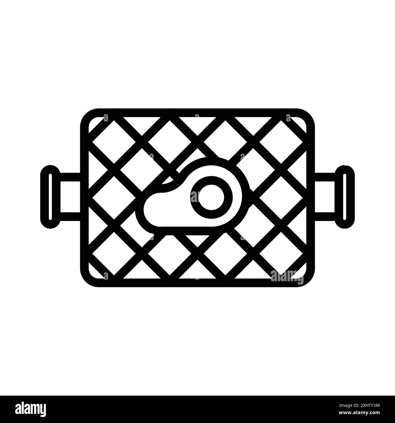 grill icon linear logo mark set collection in black and white for web ...